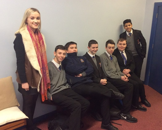 Class 11C pupils with Aoife Scott