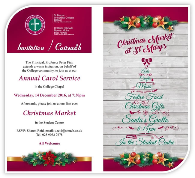 Annual Carol Service Invitation