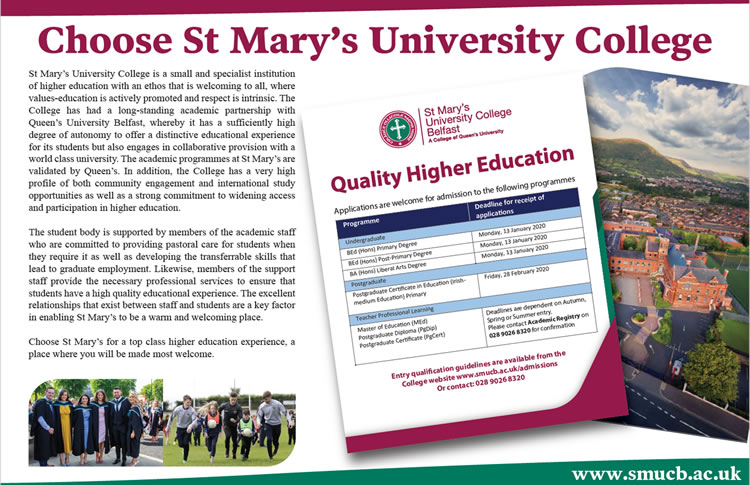 Choose St Mary's University College brochure image