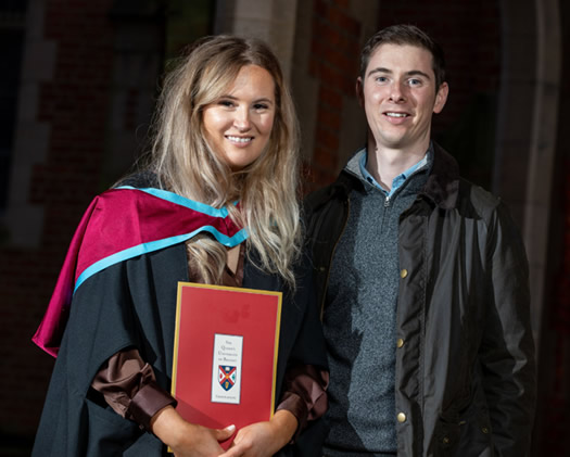 Master of Education graduate at Winter Gradation, Whitla Hall, Queen's University 