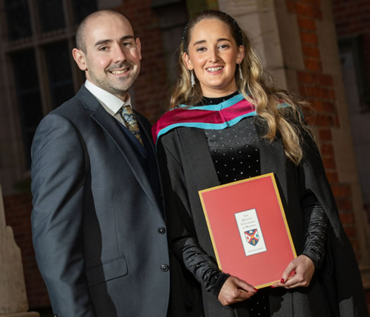 Master of Education graduate at Winter Gradation, Whitla Hall, Queen's University 