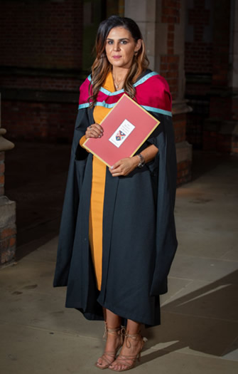 Master of Education graduate at Winter Gradation, Whitla Hall, Queen's University 