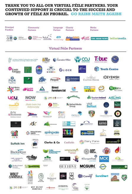 Féile 2020 Virtual Partners - Thank You 