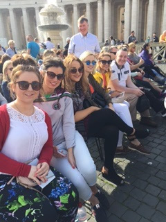 St Mary's students in St Peter's Square