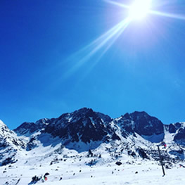 Sunshine and the Andorra ski slopes