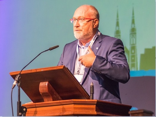 Picture of Professor Peter Finn addressing the Convention