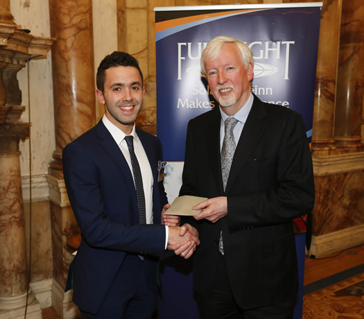 Professor John Hegarty (Chair of the Board for the Fulbright Commission of Ireland) with awardee Mr Fergal Rafferty