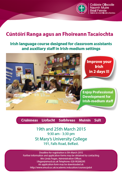 Irish Language Course for Classroom Assistants